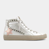 Silver Pearl Goose High Tops