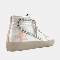 Silver Pearl Goose High Tops
