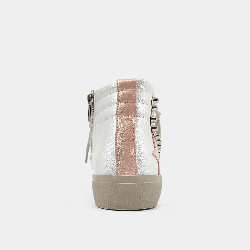 Silver Pearl Goose High Tops