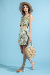 Under The Palms Top - Olive