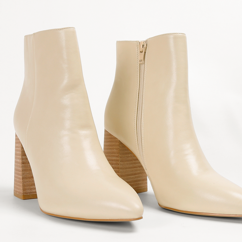 Veronica Ankle Boots - Bone