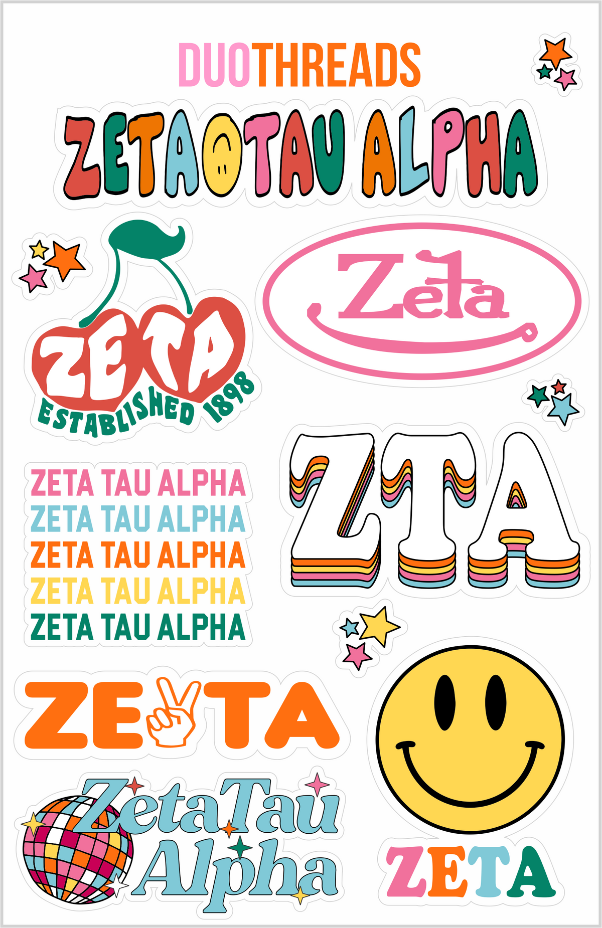 Sorority Sticker Sheet