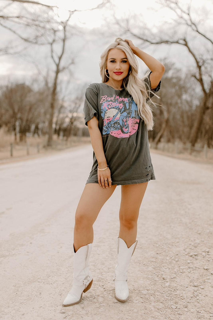 Bad Moon Rising Distressed Tee