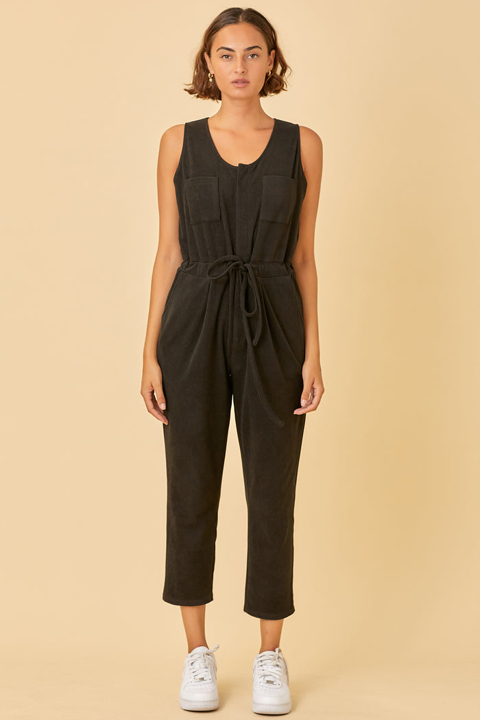 Work Hard, Play Hard Jumpsuit - Charcoal