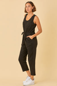 Work Hard, Play Hard Jumpsuit - Charcoal