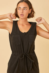 Work Hard, Play Hard Jumpsuit - Charcoal