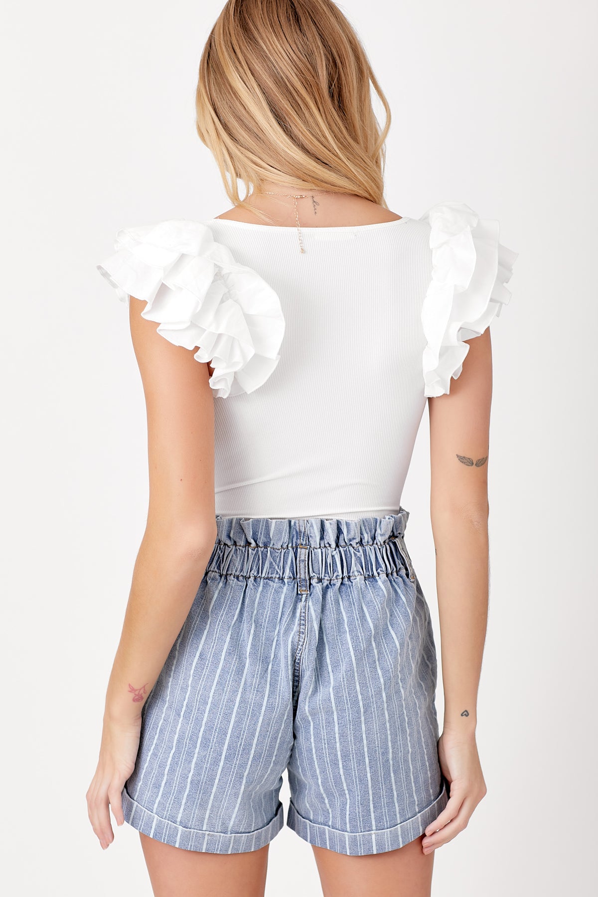 Simply Elegant Bodysuit - White
