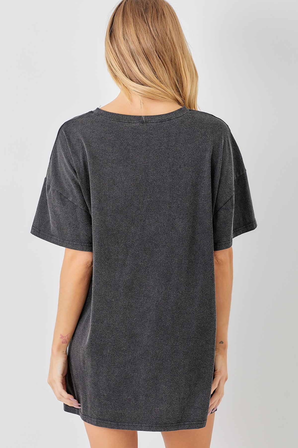 Shining Star T-Shirt Dress - Black