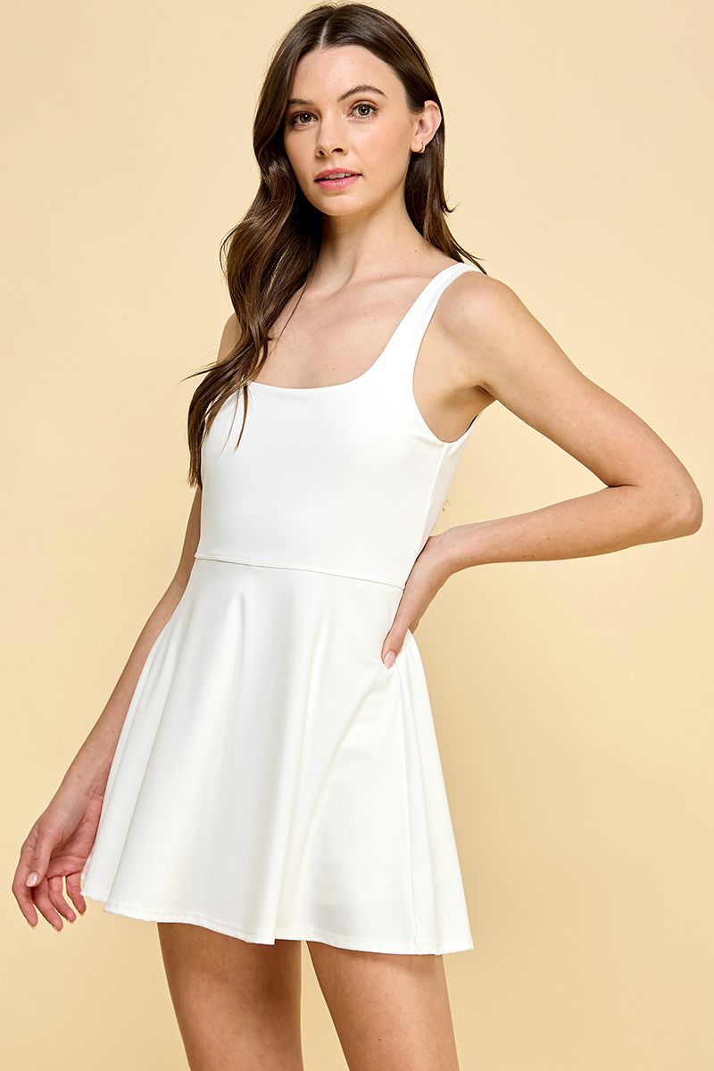 Stretch & Shine Dress - White