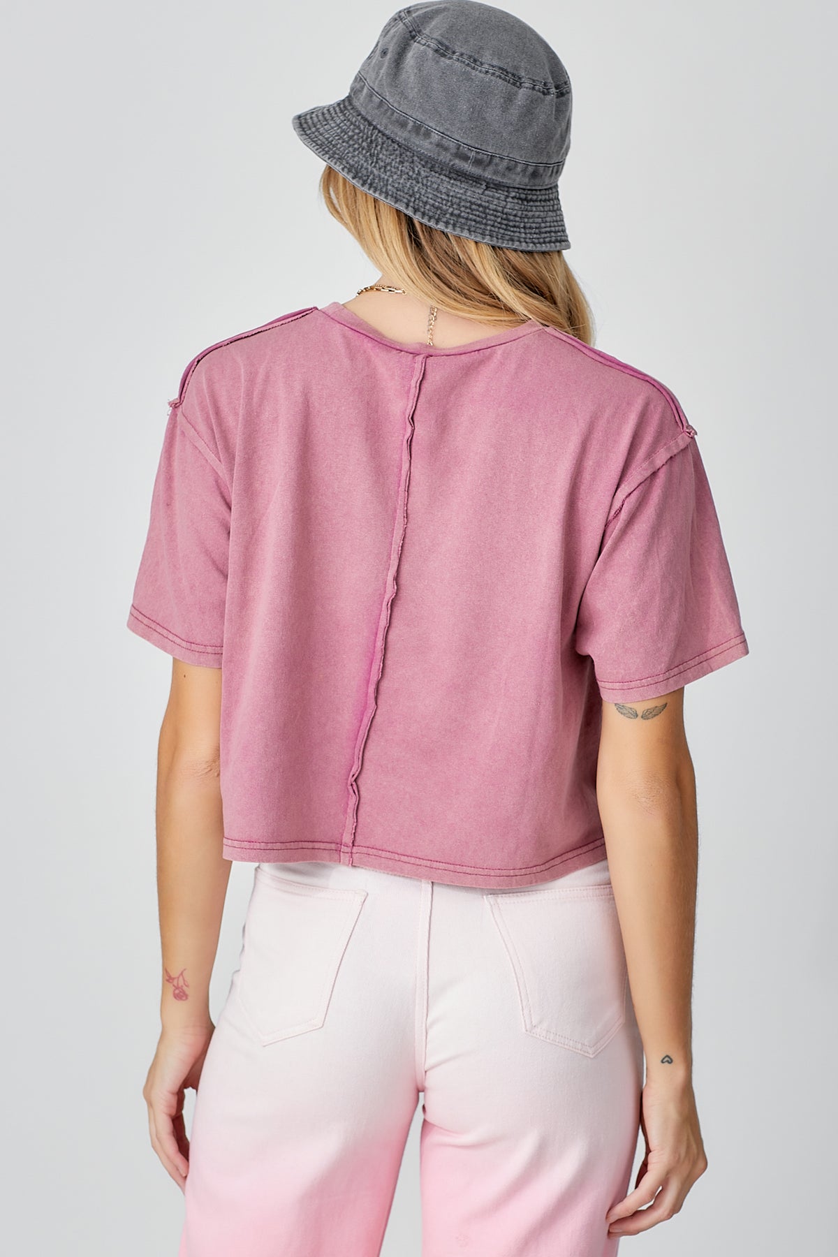 "World Tour" Cropped Tee - Orchid