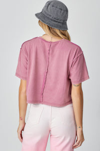 "World Tour" Cropped Tee - Orchid
