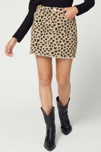 Keep It Catty Skirt - Stone
