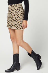 Keep It Catty Skirt - Stone