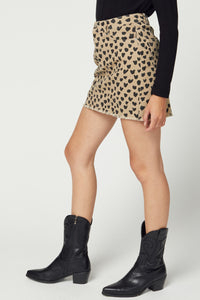 Keep It Catty Skirt - Stone