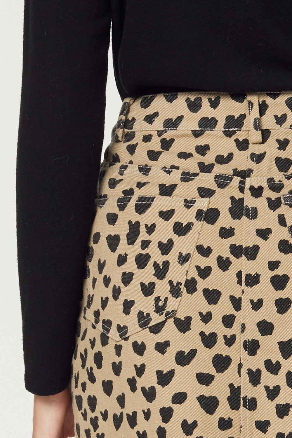Keep It Catty Skirt - Stone