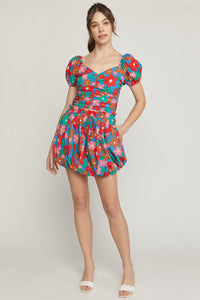 Pretty Petals Skirt - Blue