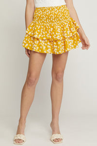 Beauty Of Blooms Skort - Gold