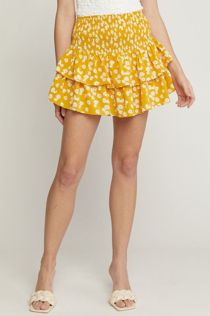 Beauty Of Blooms Skort - Gold