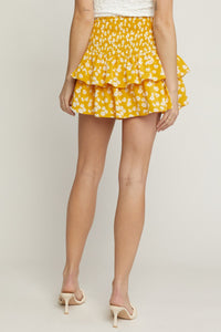 Beauty Of Blooms Skort - Gold