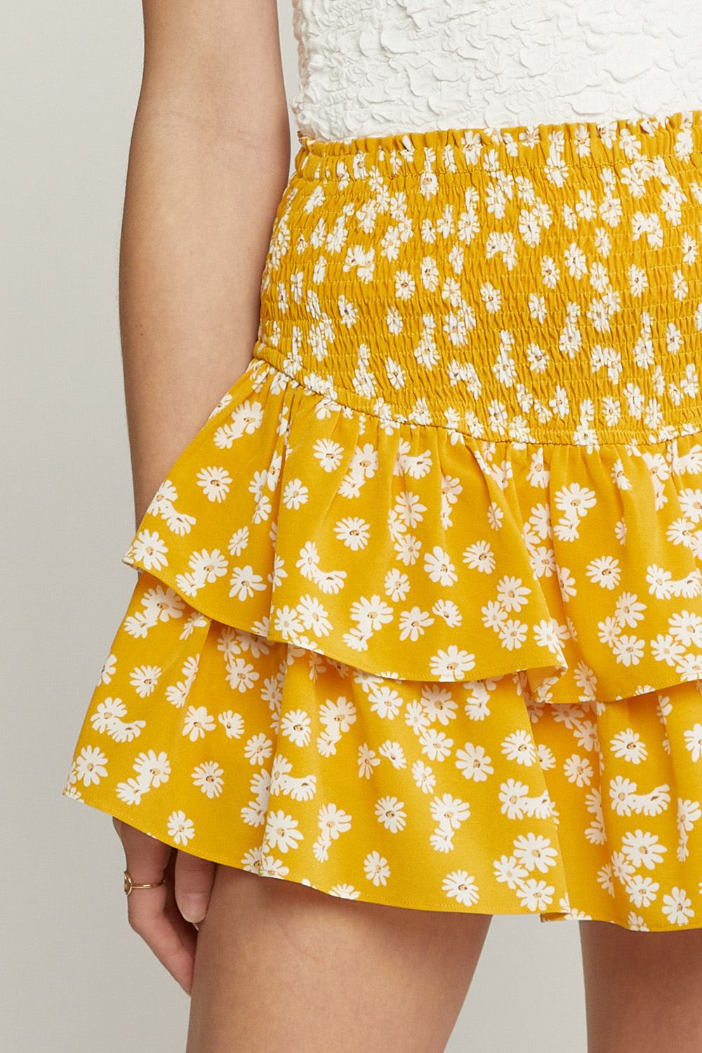 Beauty Of Blooms Skort - Gold