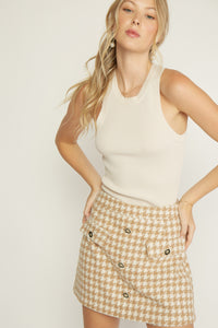 Call The Shots Skort - Camel