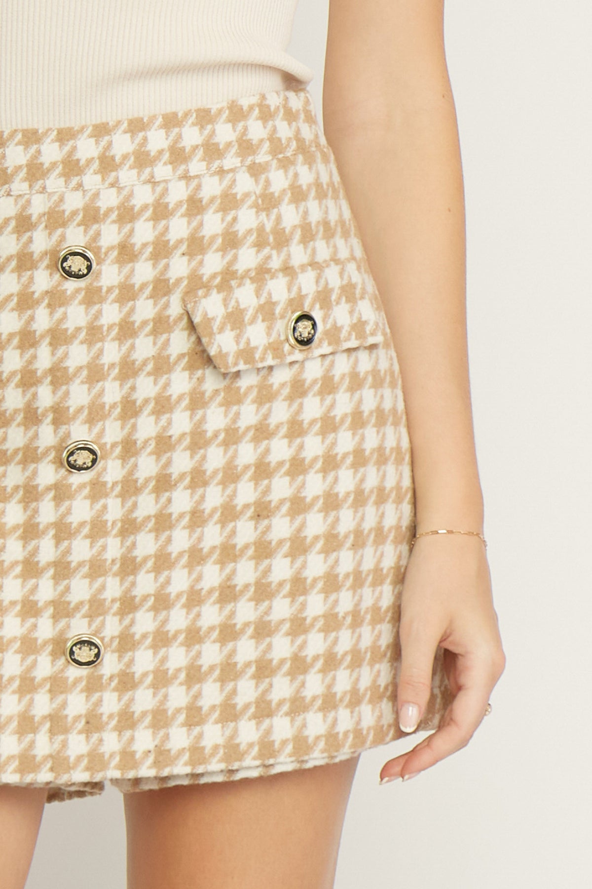 Call The Shots Skort - Camel