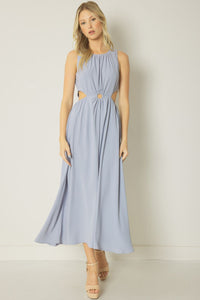 Missing Piece Dress - Dusty Blue