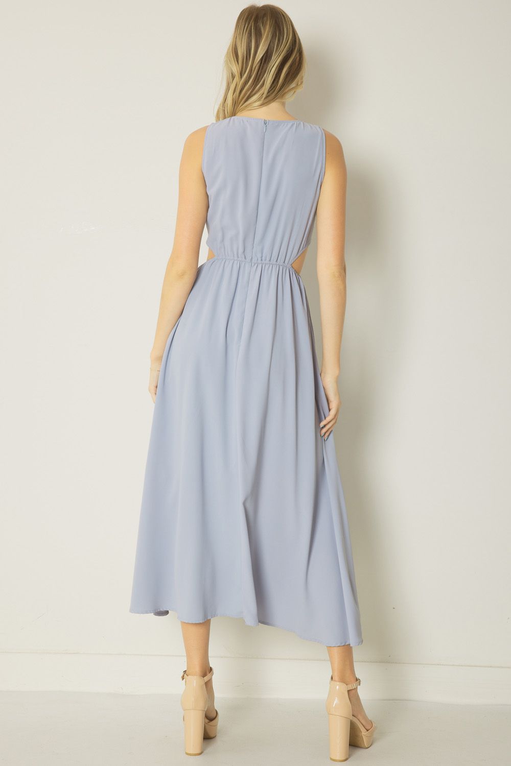 Missing Piece Dress - Dusty Blue