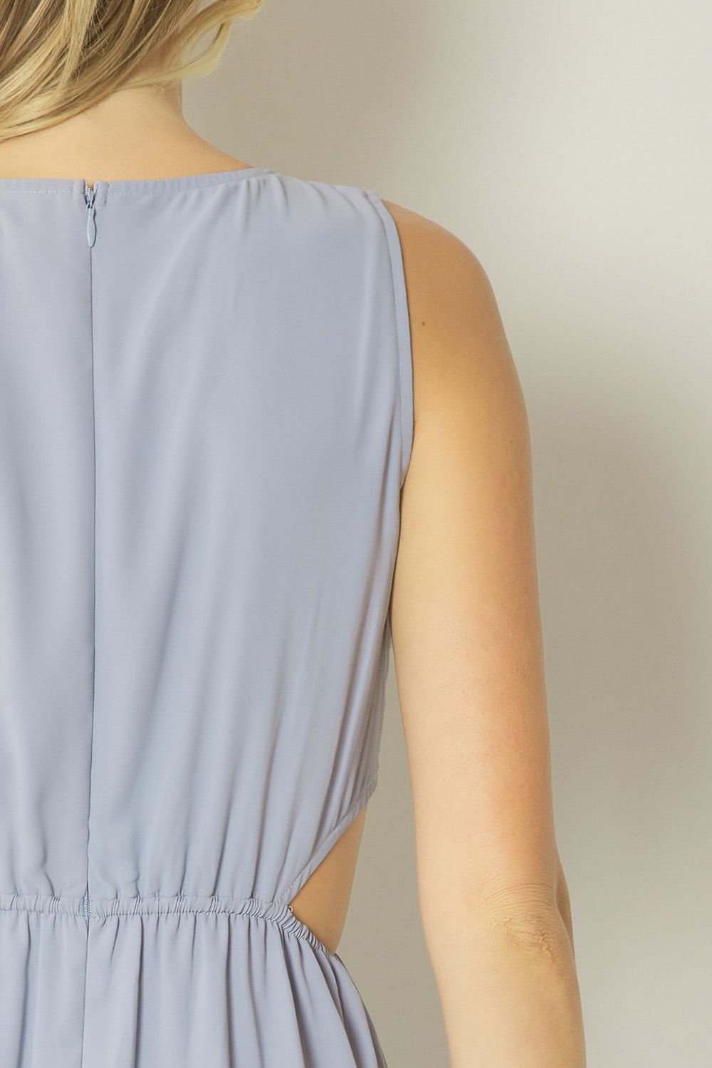 Missing Piece Dress - Dusty Blue