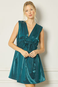 Put A Bow On It Dress - H Green