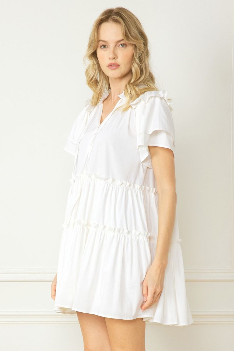 Blissful Moments Dress - White