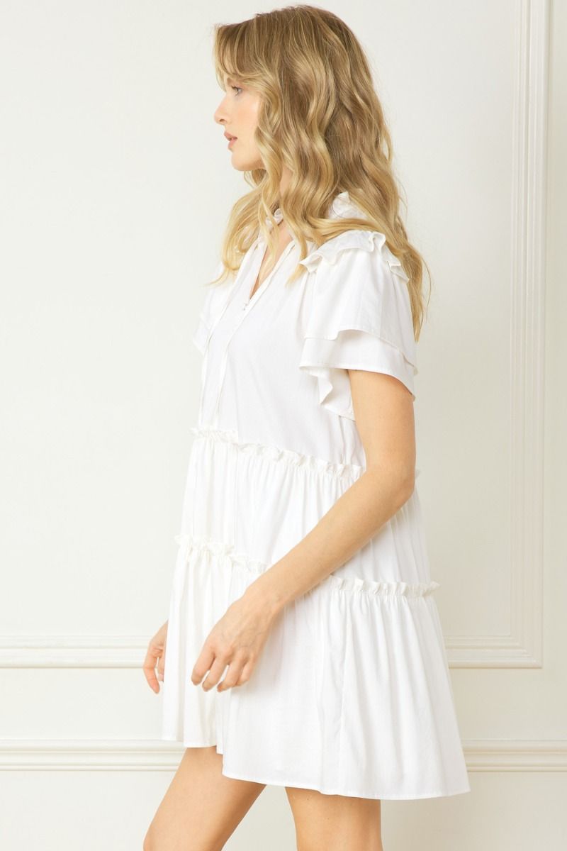 Blissful Moments Dress - White