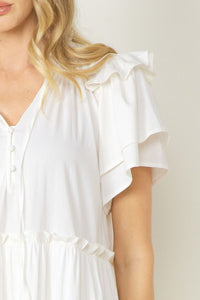 Blissful Moments Dress - White