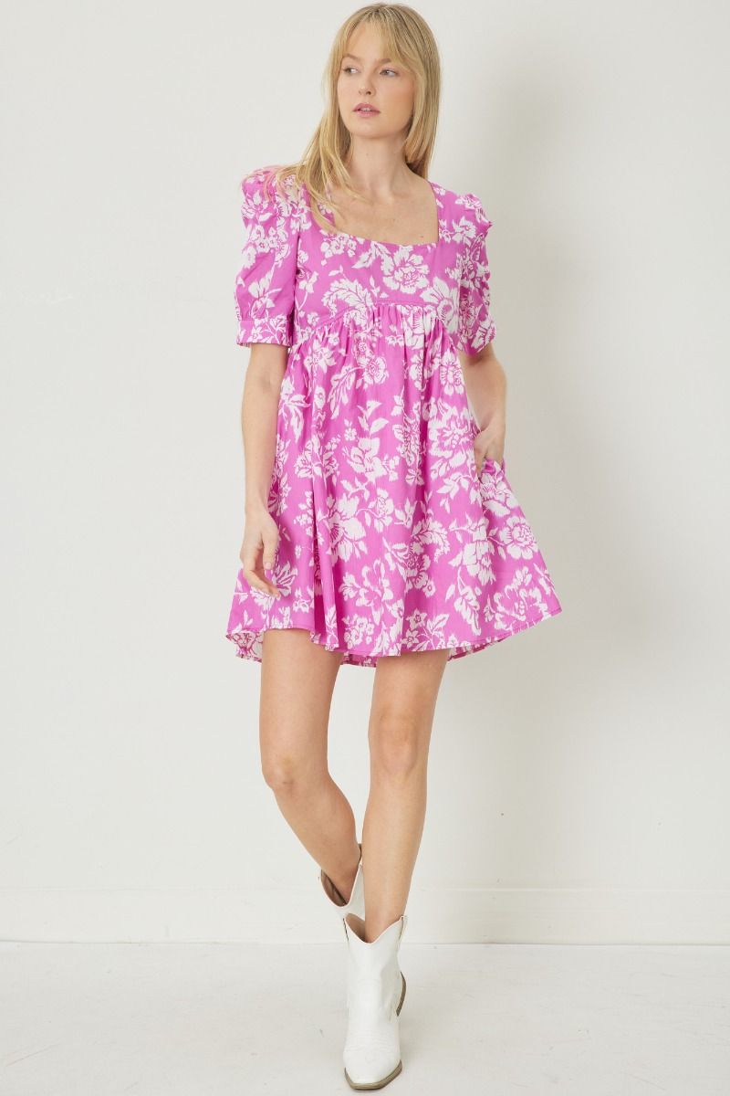 Breezy Blooms Dress - Pink