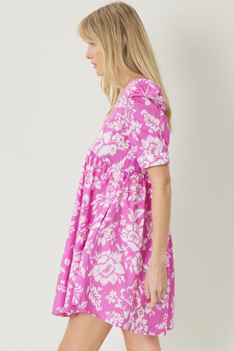 Breezy Blooms Dress - Pink