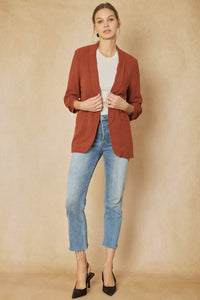 Up To The Mark Blazer - Cognac