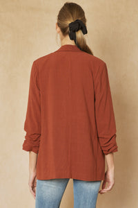 Up To The Mark Blazer - Cognac