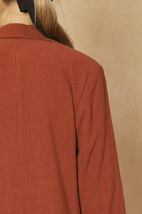 Up To The Mark Blazer - Cognac