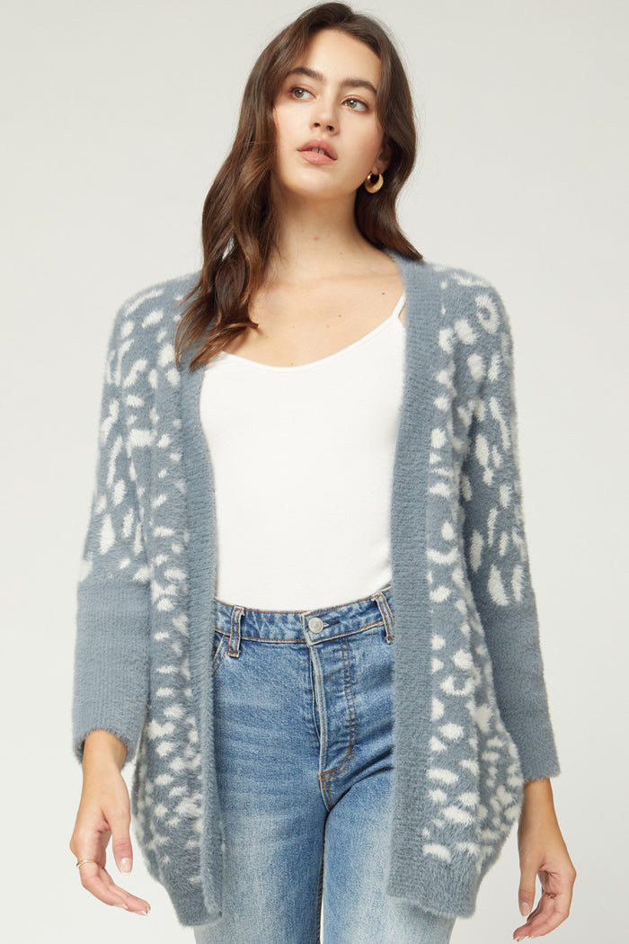 Wild About You Cardigan  - Slate Grey