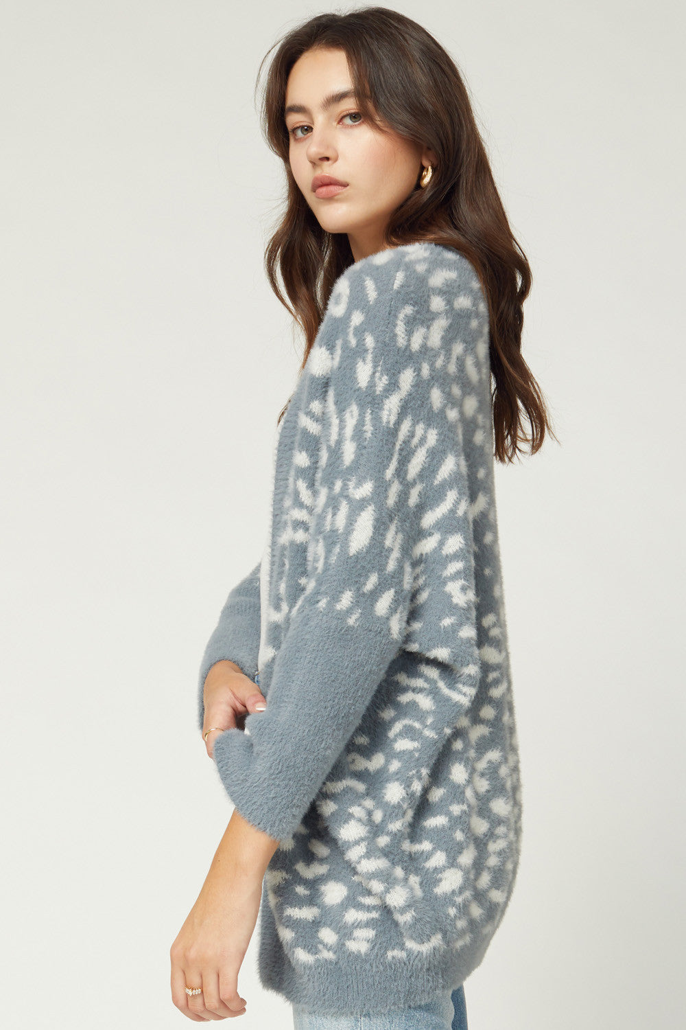 Wild About You Cardigan  - Slate Grey