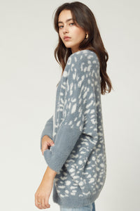 Wild About You Cardigan  - Slate Grey