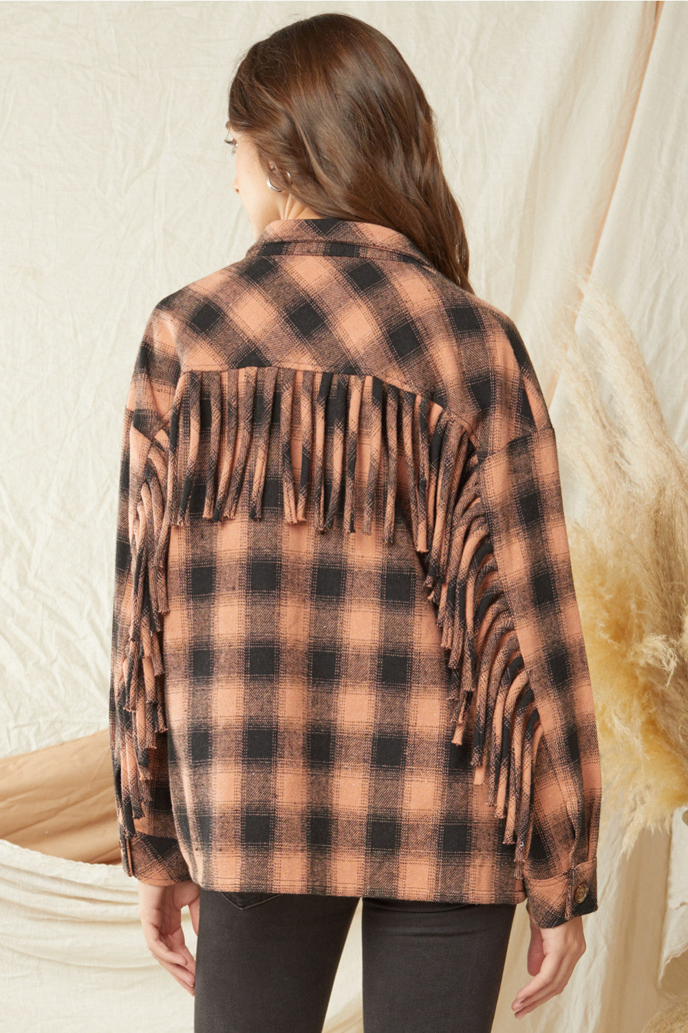 Making A Statement Shacket - Terracotta
