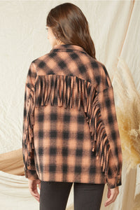Making A Statement Shacket - Terracotta