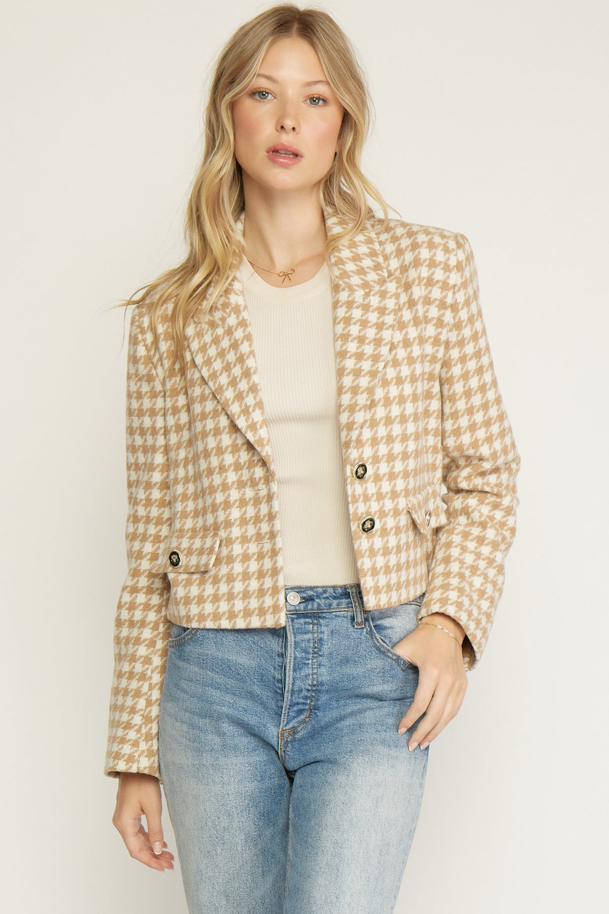 Call The Shots Blazer - Camel