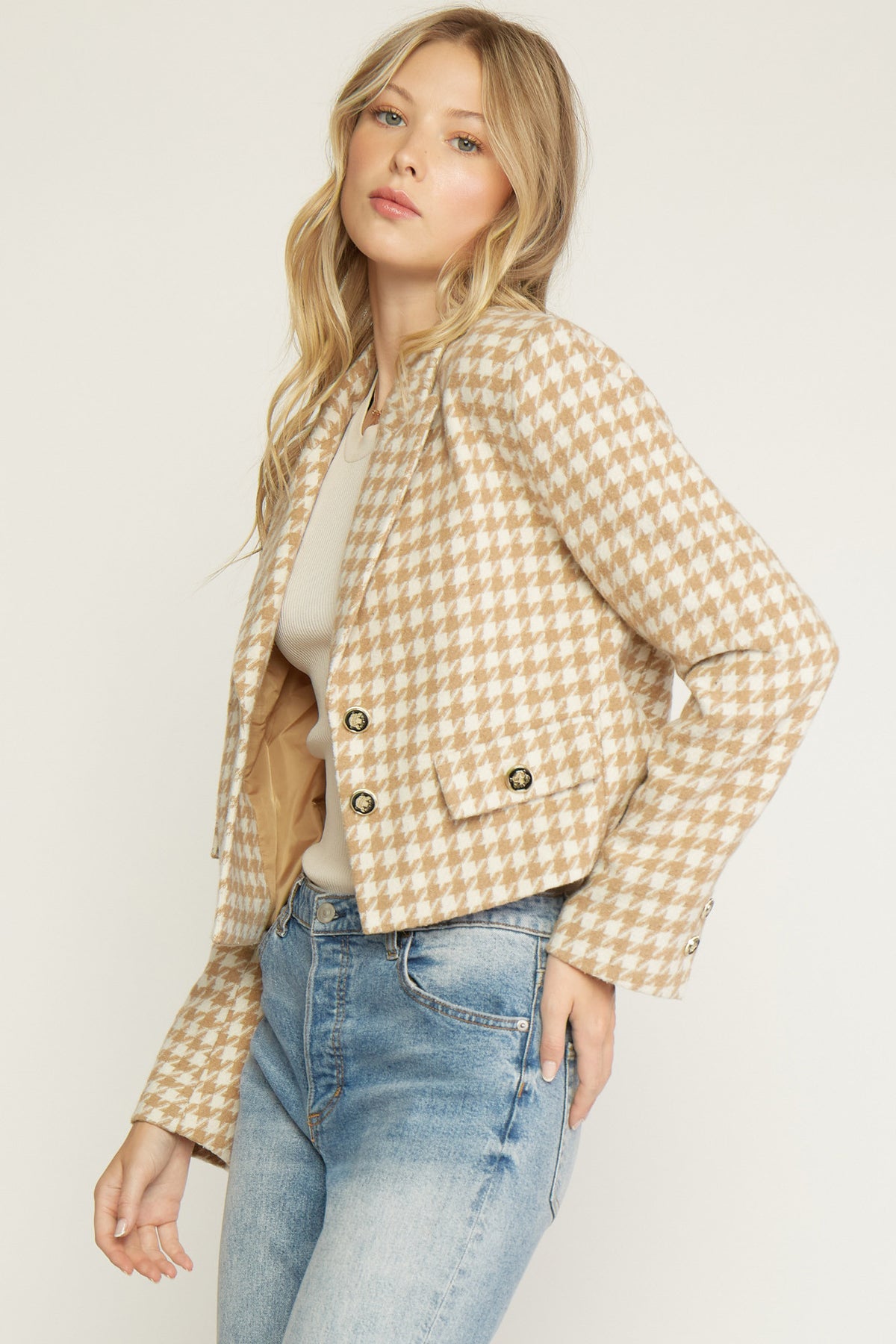 Call The Shots Blazer - Camel