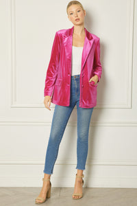 Glimmer Of Hope Blazer - Fuchsia