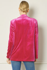 Glimmer Of Hope Blazer - Fuchsia