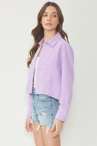 Blow With The Wind Shacket - Lilac