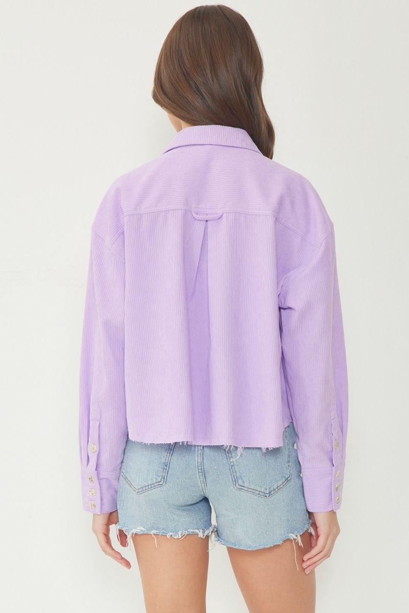 Blow With The Wind Shacket - Lilac