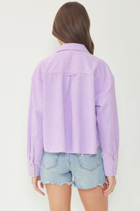 Blow With The Wind Shacket - Lilac